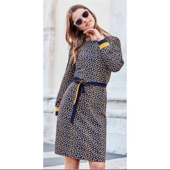 Boden Star Fawn Jersey Midi Dress 4R - Picture 2 of 14